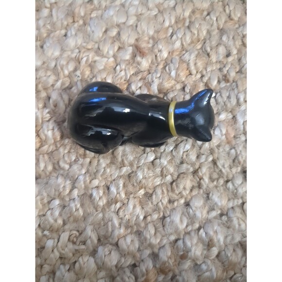 Vintage HERES MY HEART Black Cat Glass Avon Bottle Cotillion Cologne  FULL - Picture 3 of 7